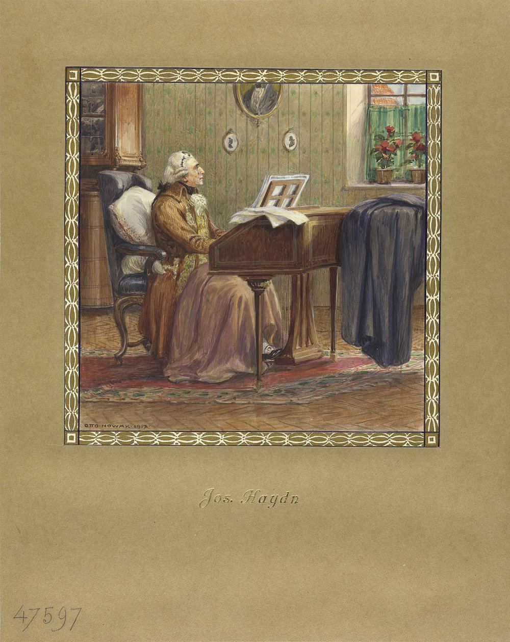 Joseph Haydn am Flügel, 1917 von Otto Robert Nowak