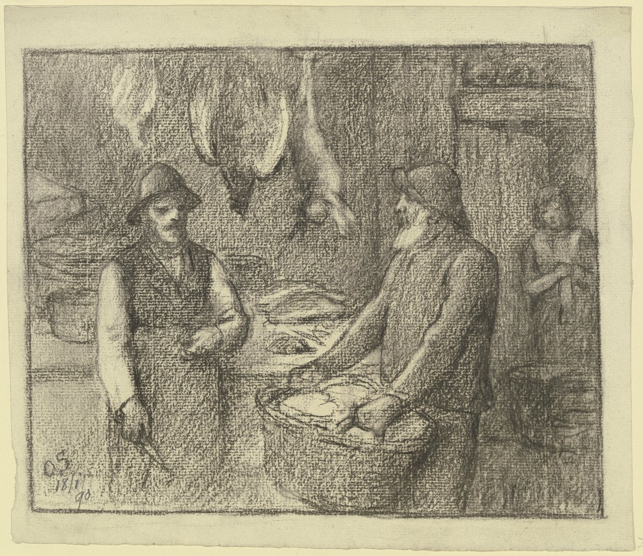 Beim Wildhändler von Otto Scholderer