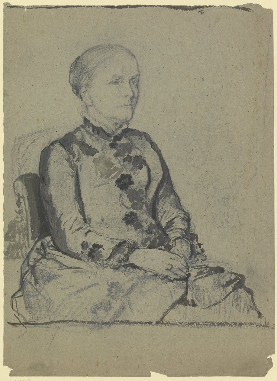 Porträt Amalie Scholderer, der Schwägerin des Künstlers von Otto Scholderer