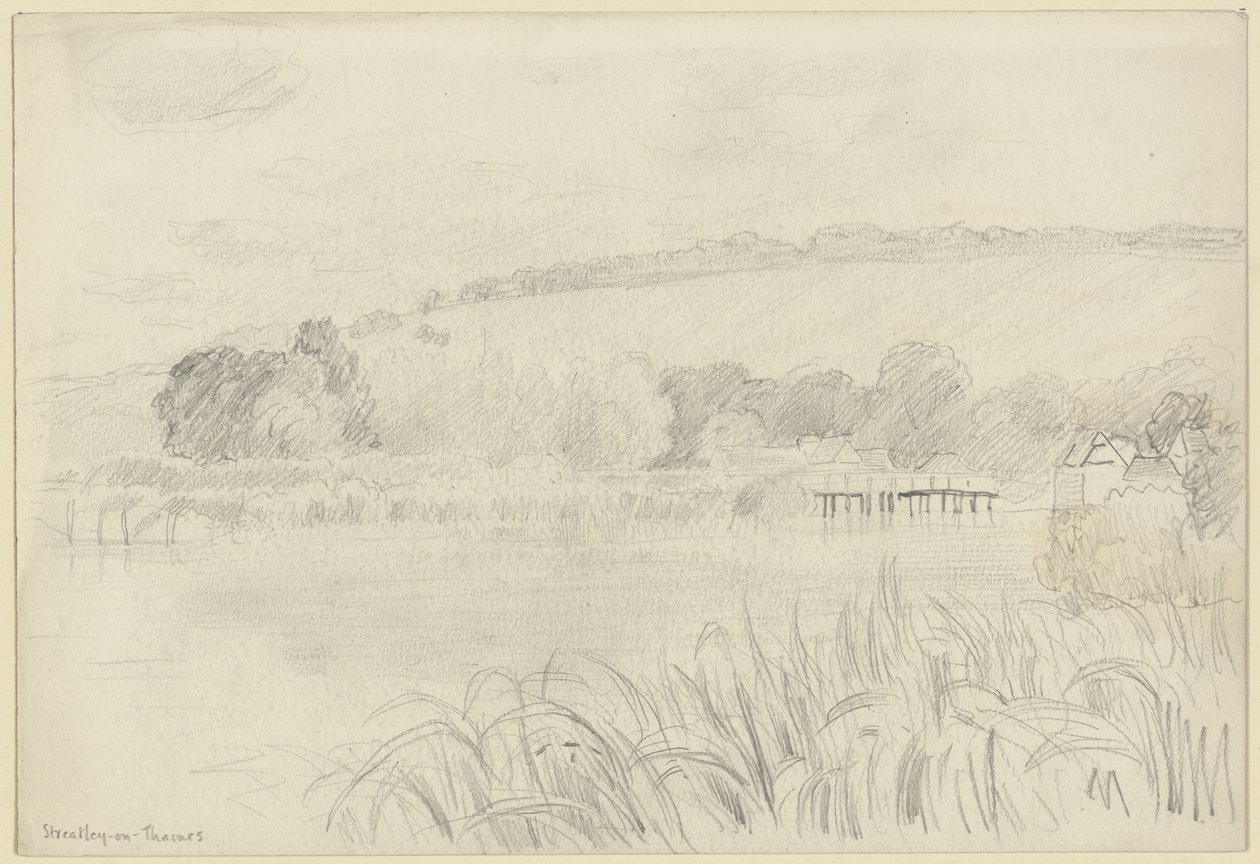 Flusslandschaft bei Streatley-on-Thames von Otto Scholderer