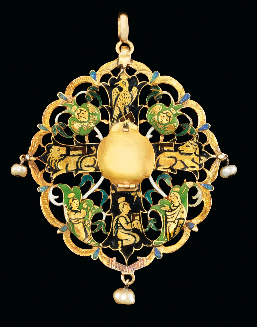Armenisches juwelenbesetztes und emailliertes Reliquiar von Ottoman School