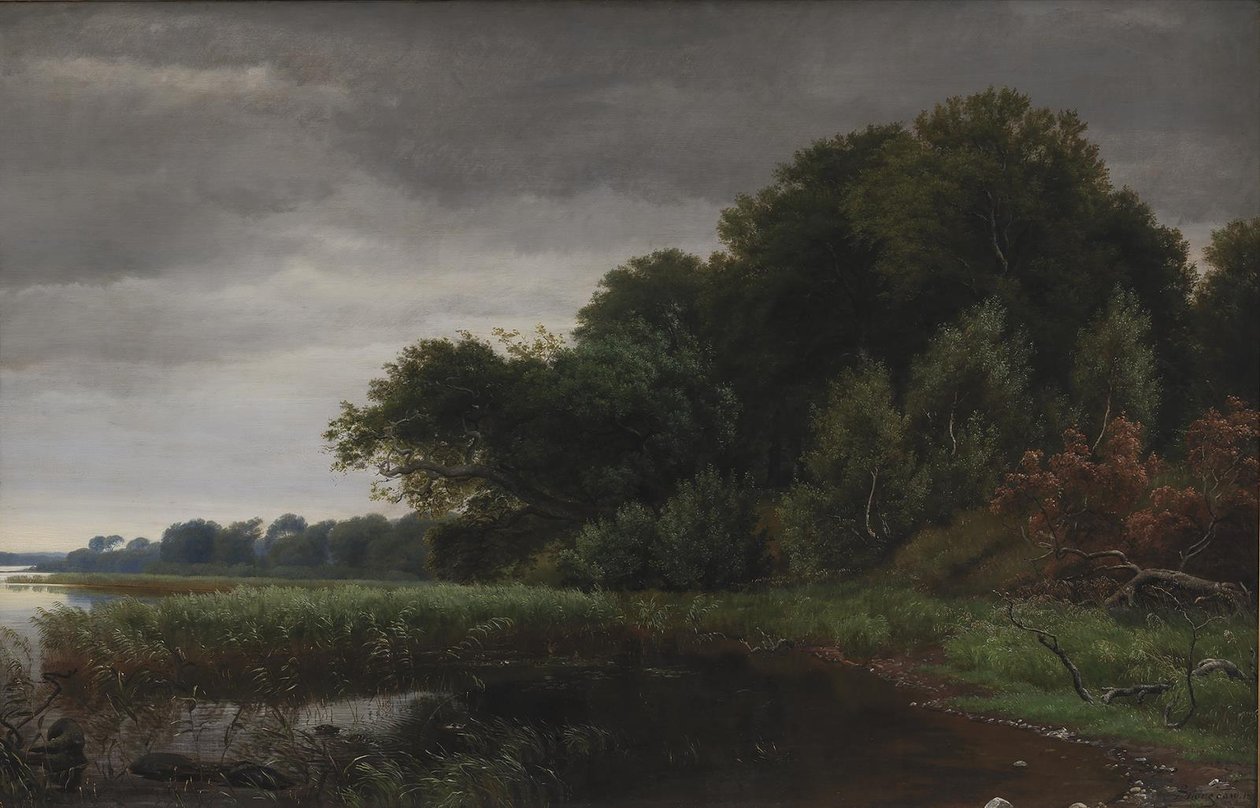Aufklarendes Wetter nach einem Regenschauer bei Gurre See von P.C. Skovgaard