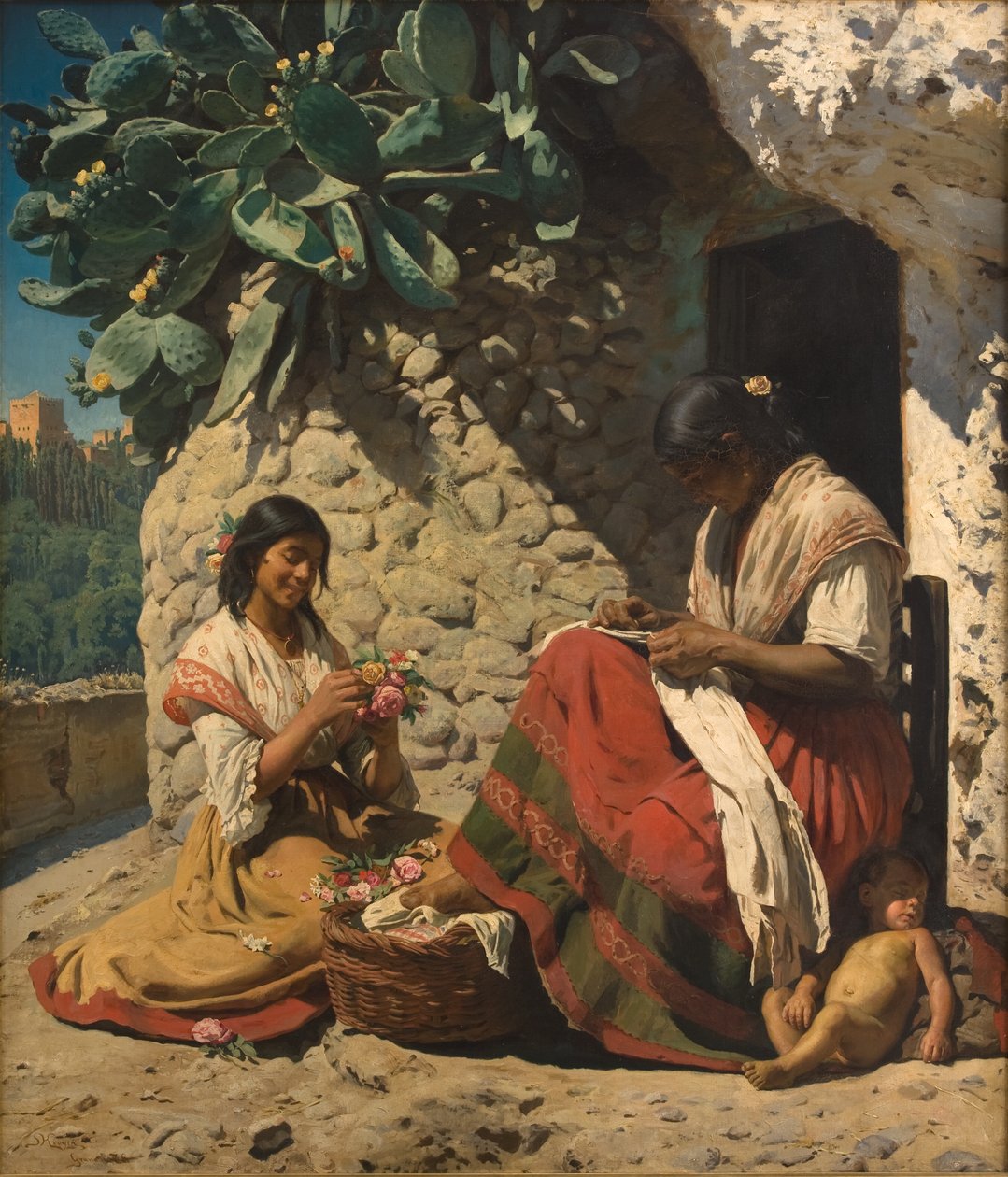 Zwei Zigeunerfrauen vor ihrer Hütte. Spanien von Peder Severin Krøyer