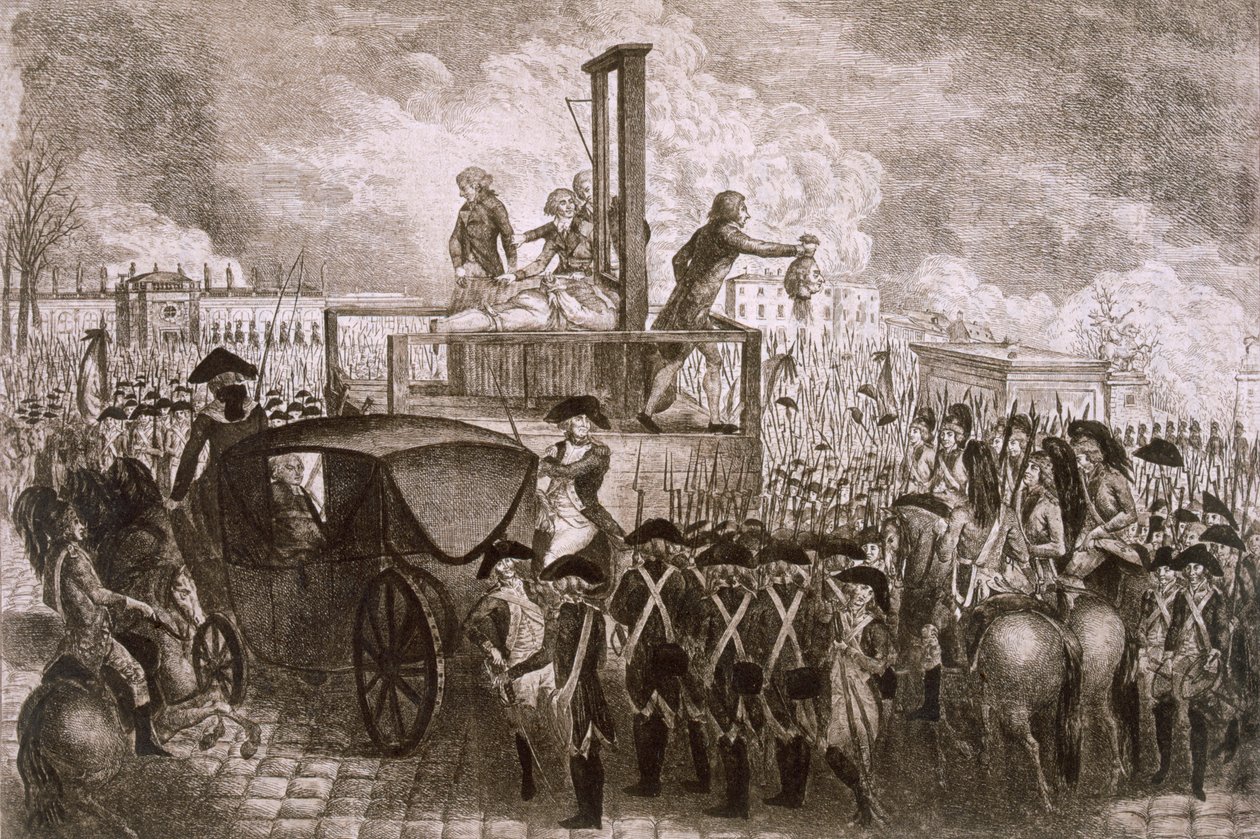 Die Hinrichtung von Louis Capet XVI, 21. Januar 1793 von P. Dujardin