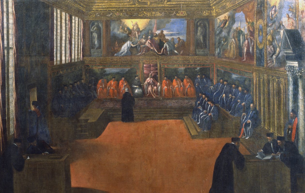 Der Doge von Venedig besucht den Heiligen Stuhl von Palma Il Giovane
