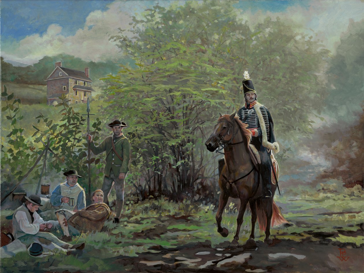 Pulaski in der Schlacht von Brandywine, 2018 von Pamela Patrick White
