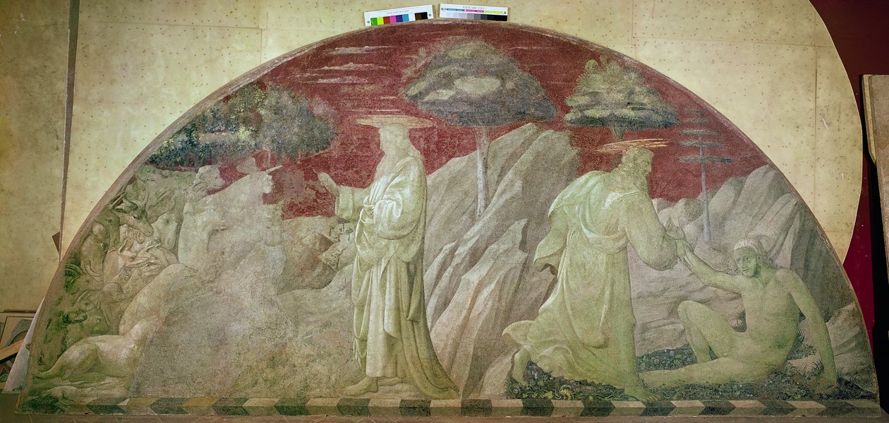 Die Erschaffung der Tiere und Adams, 1430 von Paolo Uccello