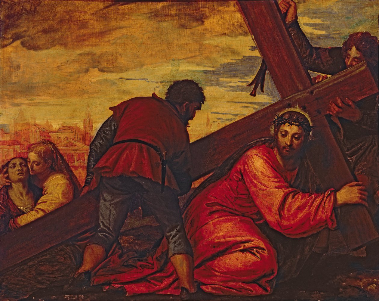 Christus sinkt unter dem Gewicht des Kreuzes von Paolo Veronese