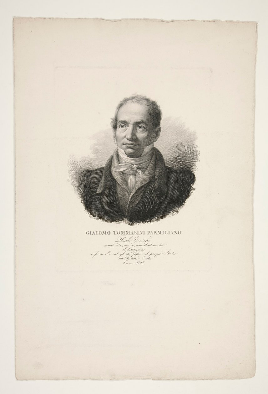 Porträt von Giacomo Tommasini Parmigiano von Paolo Toschi