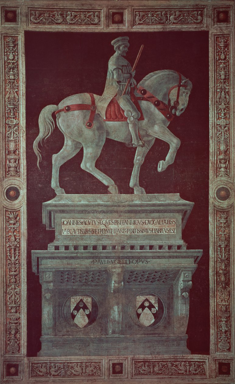 Reiterdenkmal von Sir John Hawkwood (1320-94), 1436 von Paolo Uccello