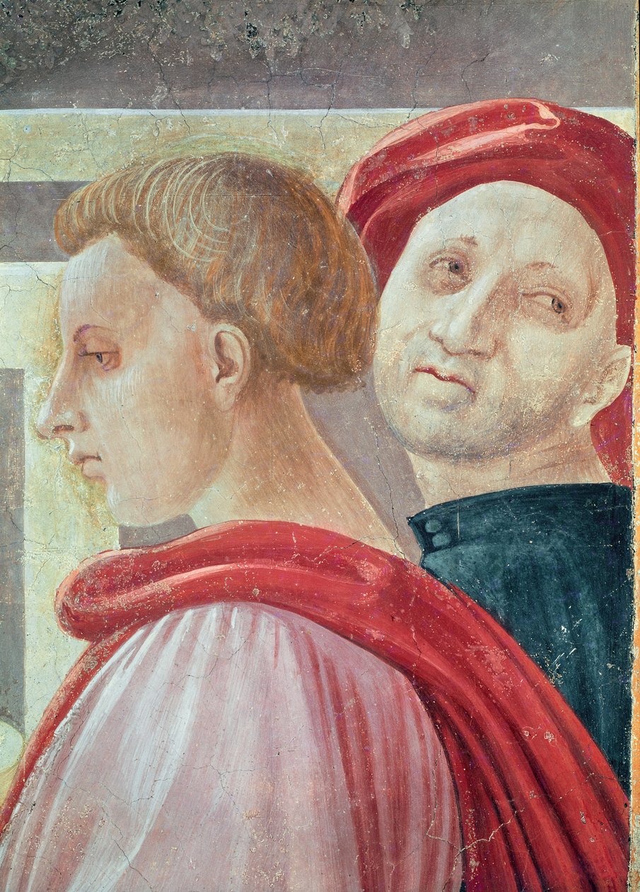 Köpfe von zwei Männern, aus der Darstellung der Maria im Tempel, 1433-34 (Detail) von Paolo Uccello