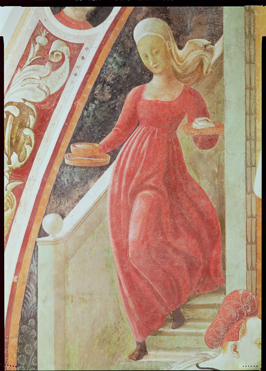 Die Geburt der Jungfrau (Detail) von Paolo Uccello