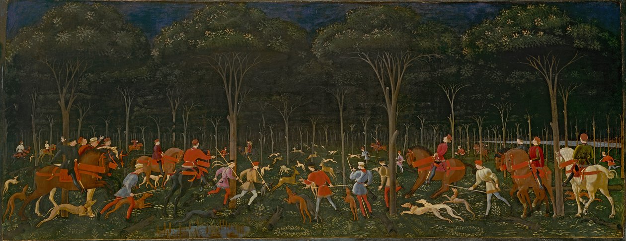 Die Jagd im Wald, ca. 1465-70 von Paolo Uccello