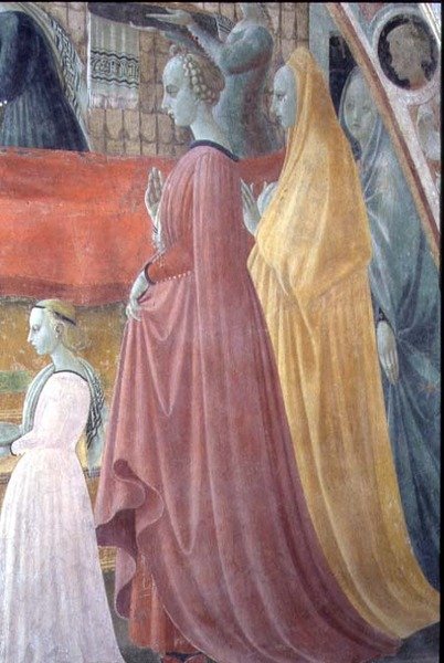 Die Geburt der Jungfrau Maria, (Detail) von Paolo Uccello