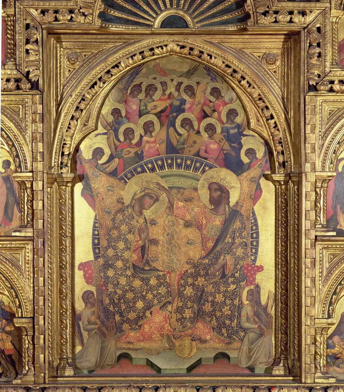 Krönung der Jungfrau (Detail des Polyptychons) von Paolo Veneziano