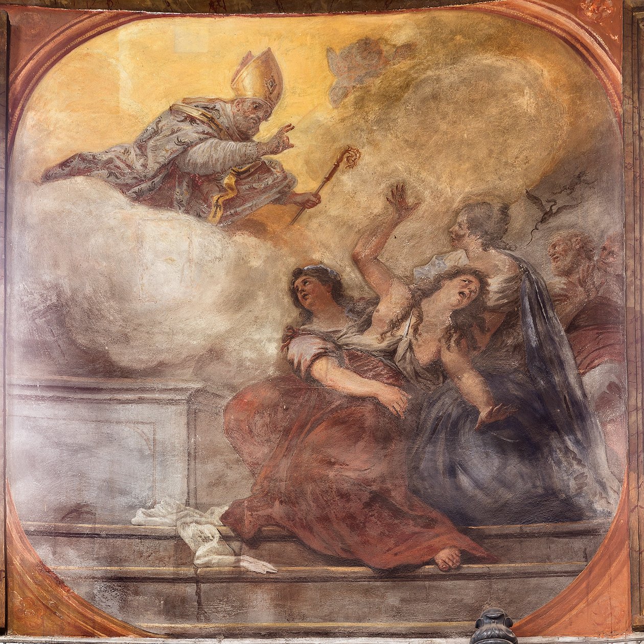 Fresken, die das Leben des Heiligen Cataldo darstellen von Paolo di Matteis