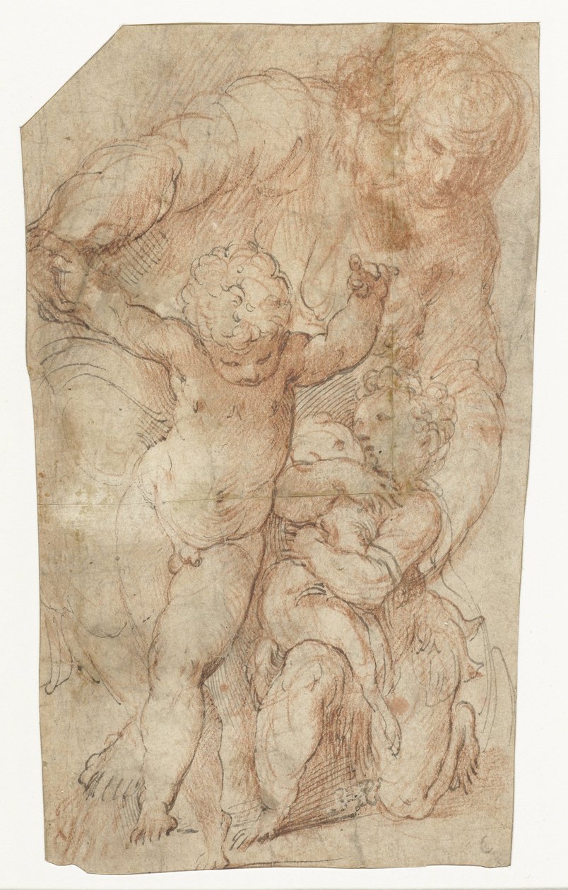 Madonna mit dem Christuskind und dem kleinen Johannes dem Täufer von Parmigianino