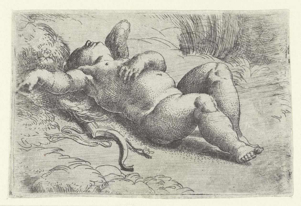 Schlafender Cupido von Parmigianino