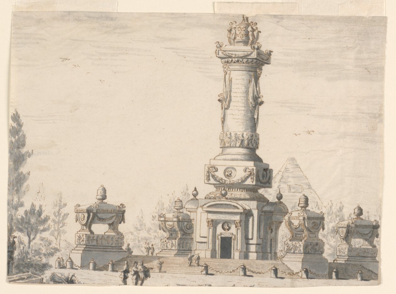 Entwurf für eine Bühne: Ein Friedhof von Pasquale Canna
