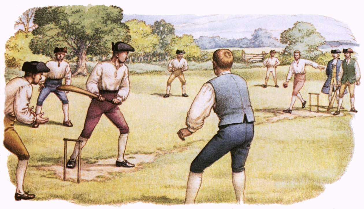 Cricket, wie es im 18. Jahrhundert gespielt wurde von Pat (1907 95) Nicolle