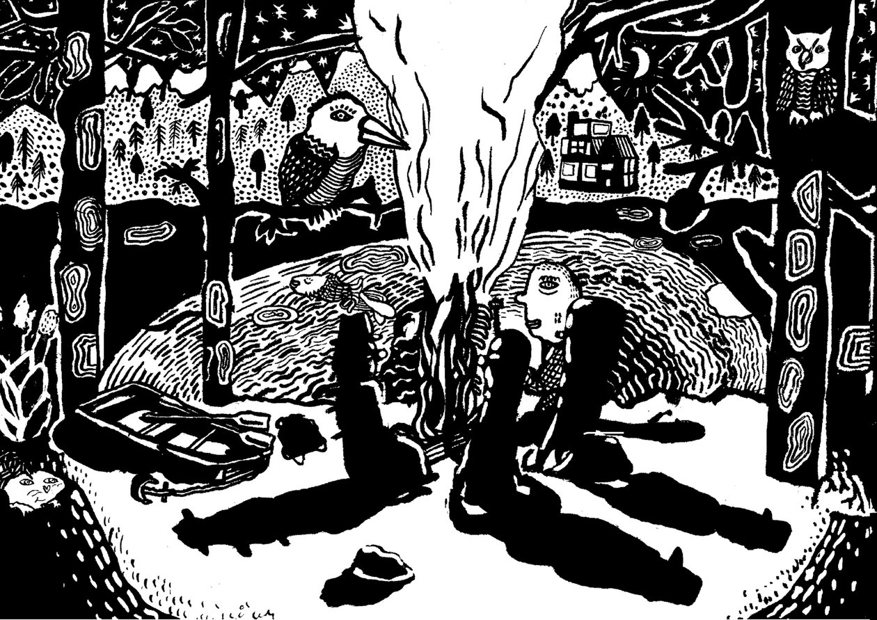 Feuer im Wald, 2014 von Pat Macdonald
