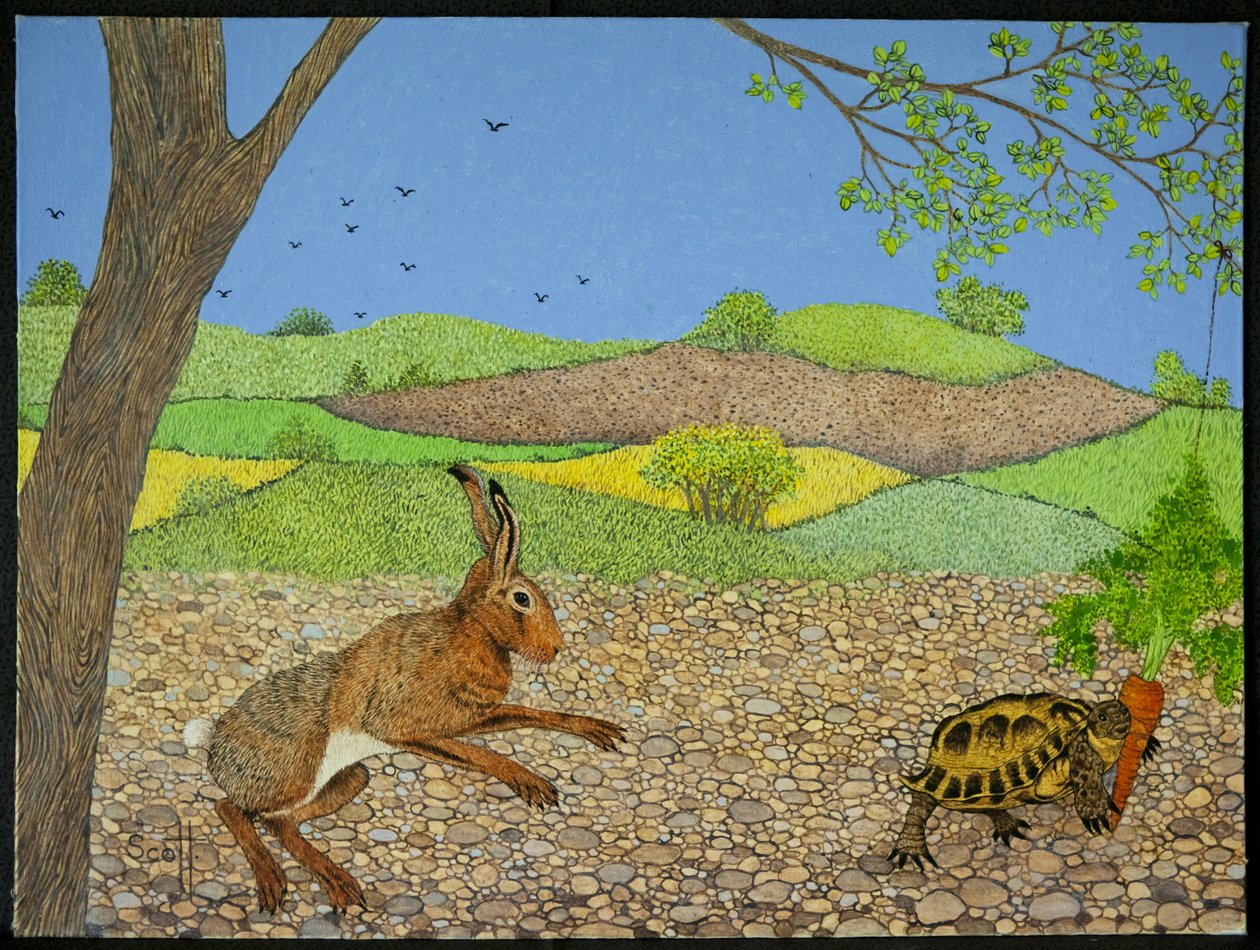 Schildkröte und Hase von Pat Scott