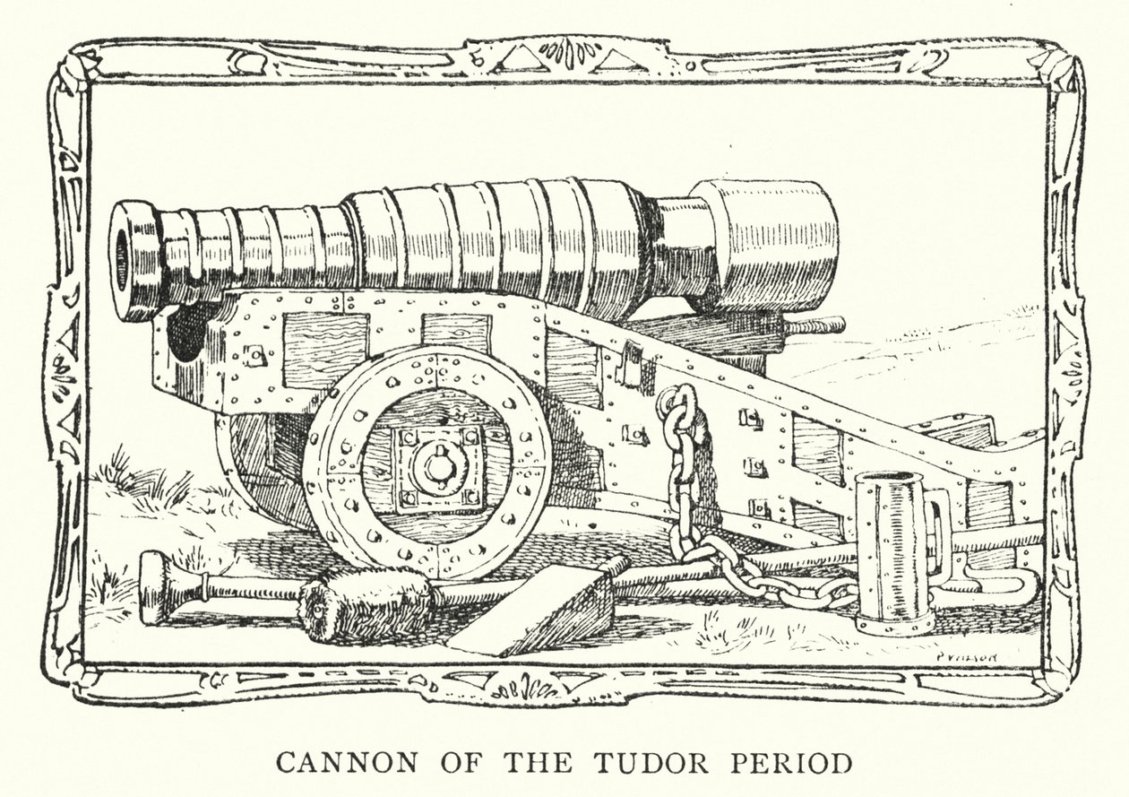 Kanone der Tudor-Zeit von Patten (after) Wilson
