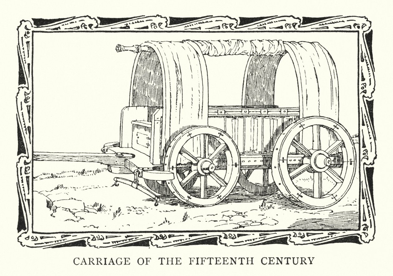 Kutsche des fünfzehnten Jahrhunderts von Patten (after) Wilson