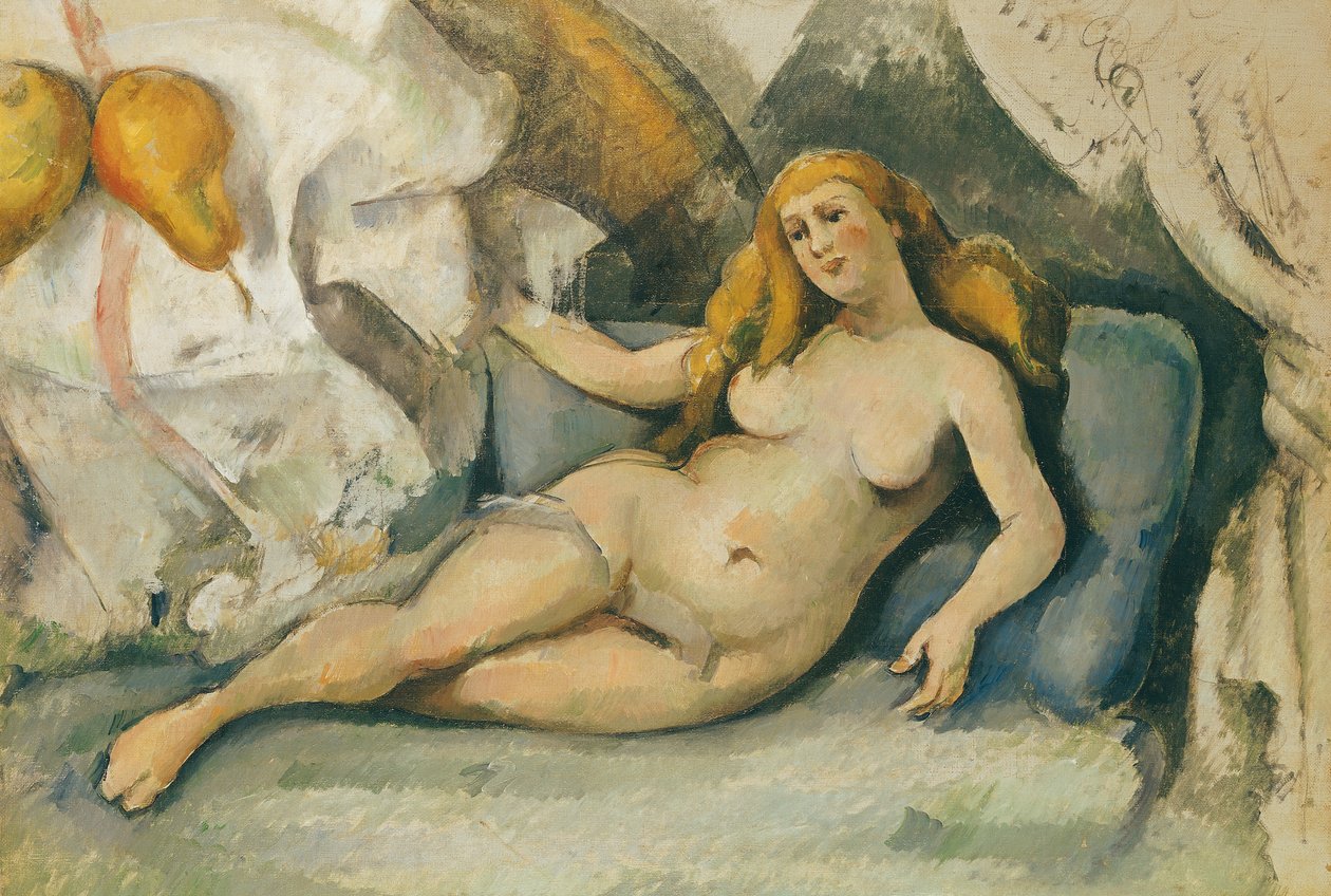 Weiblicher Akt auf einem Sofa von Paul Cézanne
