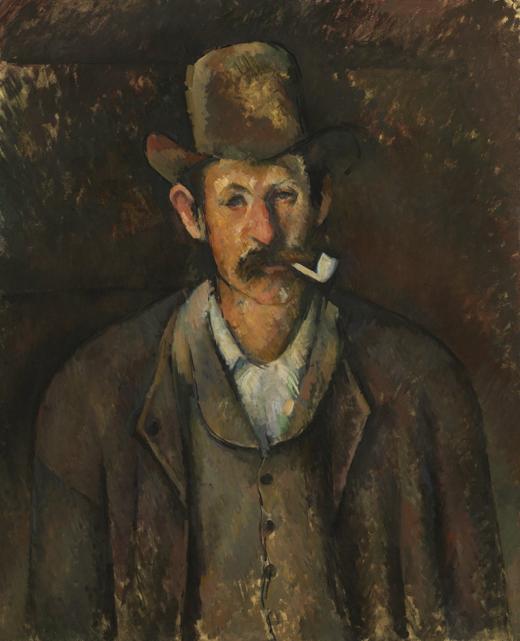 Mann mit Pfeife, ca. 1892-95 von Paul Cézanne