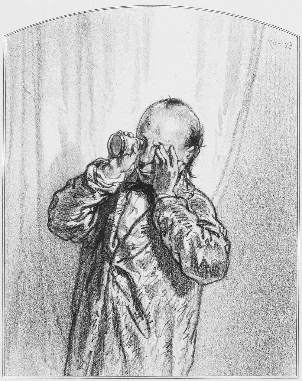 Les voisine, Tafel 9 aus Les Toquades, 1858 von Paul Gavarni