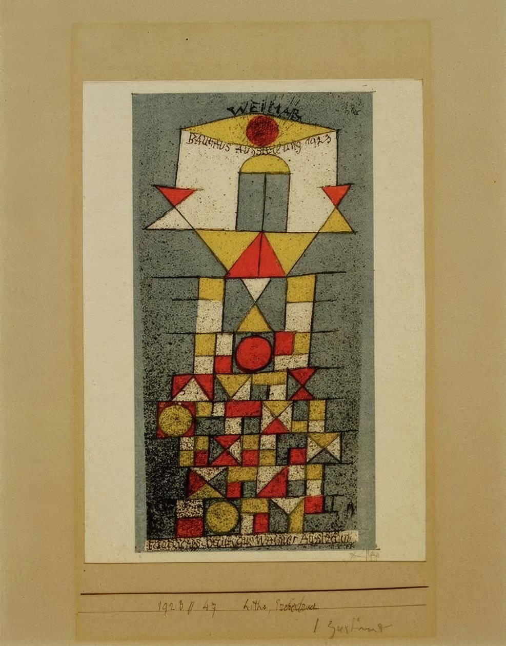 Die erhabene Seite, Weimar Bauhaus-Ausstellung 1923, Bauhaus