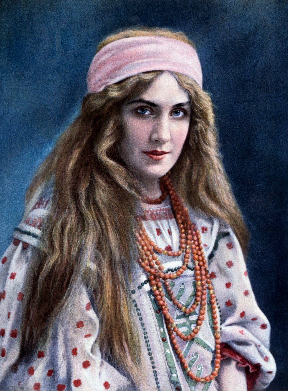 Marguerite Carré (1880-1947) in der Rolle der Snegurotschka, in Schneemädchen, von Nikolai Rimski-Korsakow (1844-1908) von Paul (after) Nadar