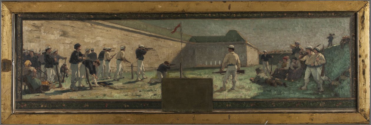 Entwurf für das Rathaus von Arcueil-Cachan: Das Schießen von Paul Albert Baudouin