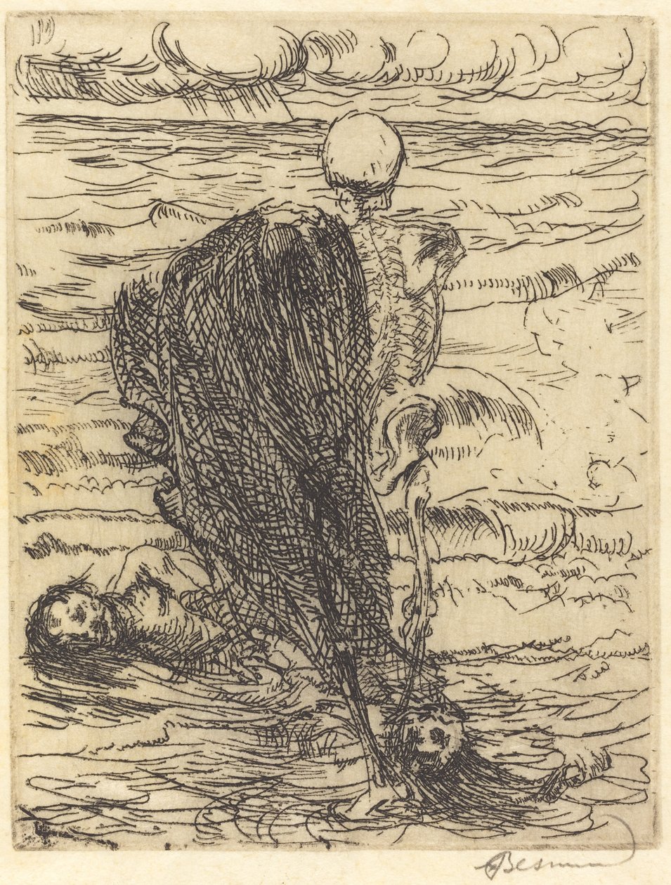 Der Netzwurf Le coup de filet von Paul Albert Besnard