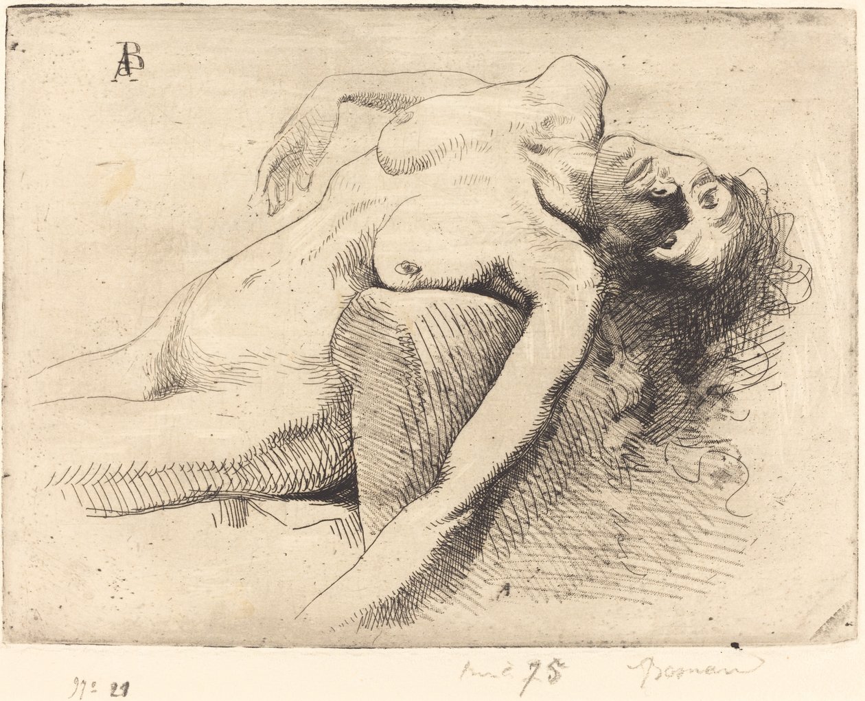 Sterbende Frau La Mourante von Paul Albert Besnard
