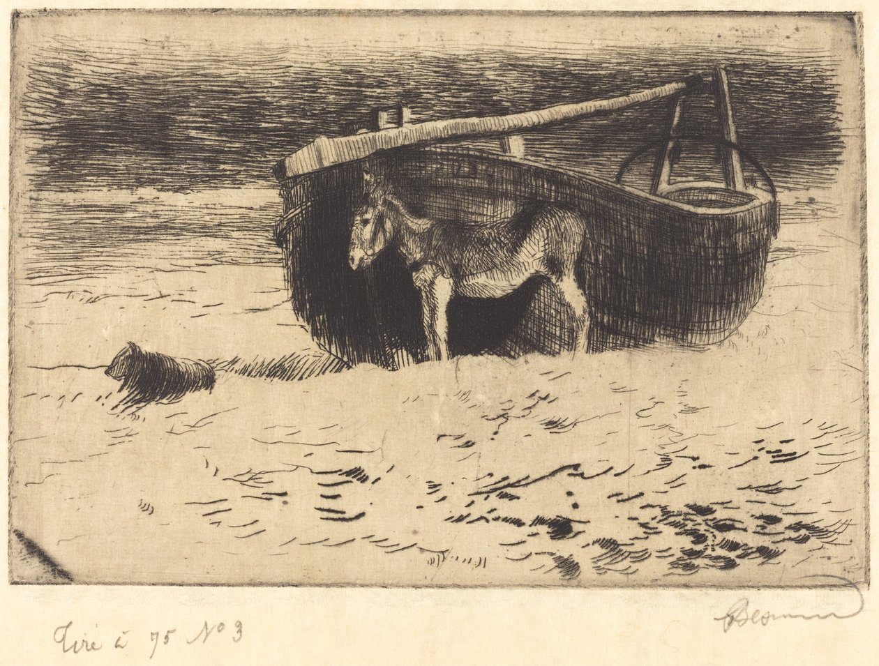 Kleiner Esel in Berck Un petit ane à Berck, 1897 von Paul Albert Besnard