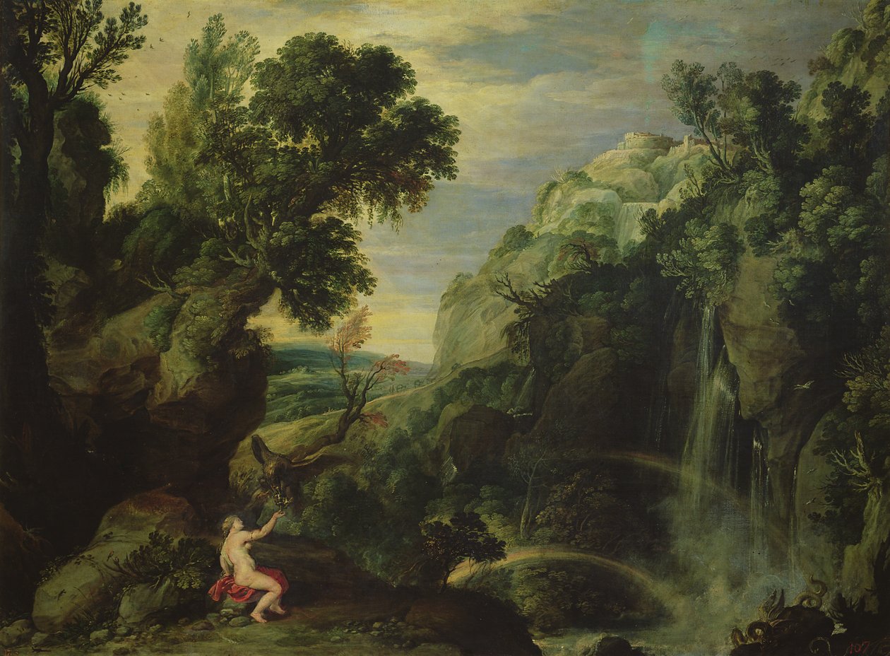Hebe und der Adler des Jupiter, 1610 von Paul Bril