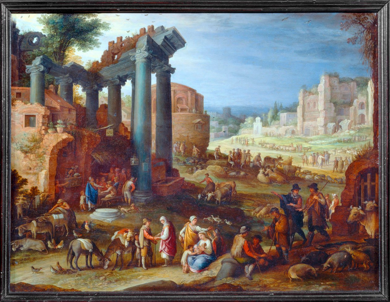 Ruinen und Figuren von Paul Brill or Bril