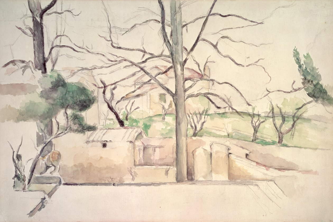 Jas de Bouffan im Winter von Paul Cezanne