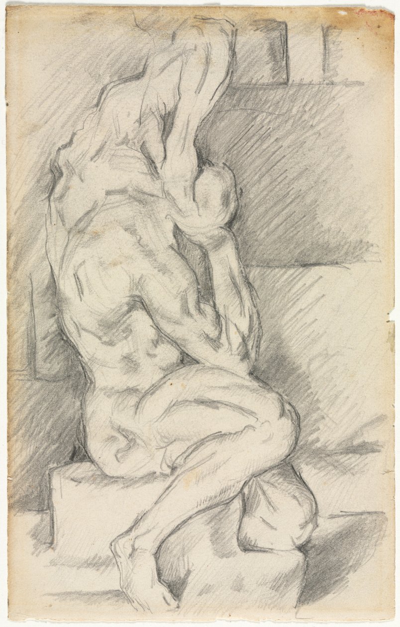 Skizze einer anatomischen Skulptur (recto) von Paul Cézanne