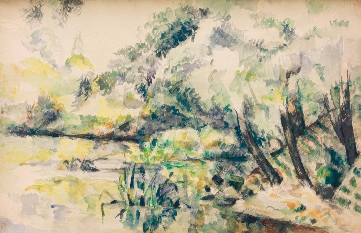 Sumpfwasser (in der Nähe von Melun?) von Paul Cézanne