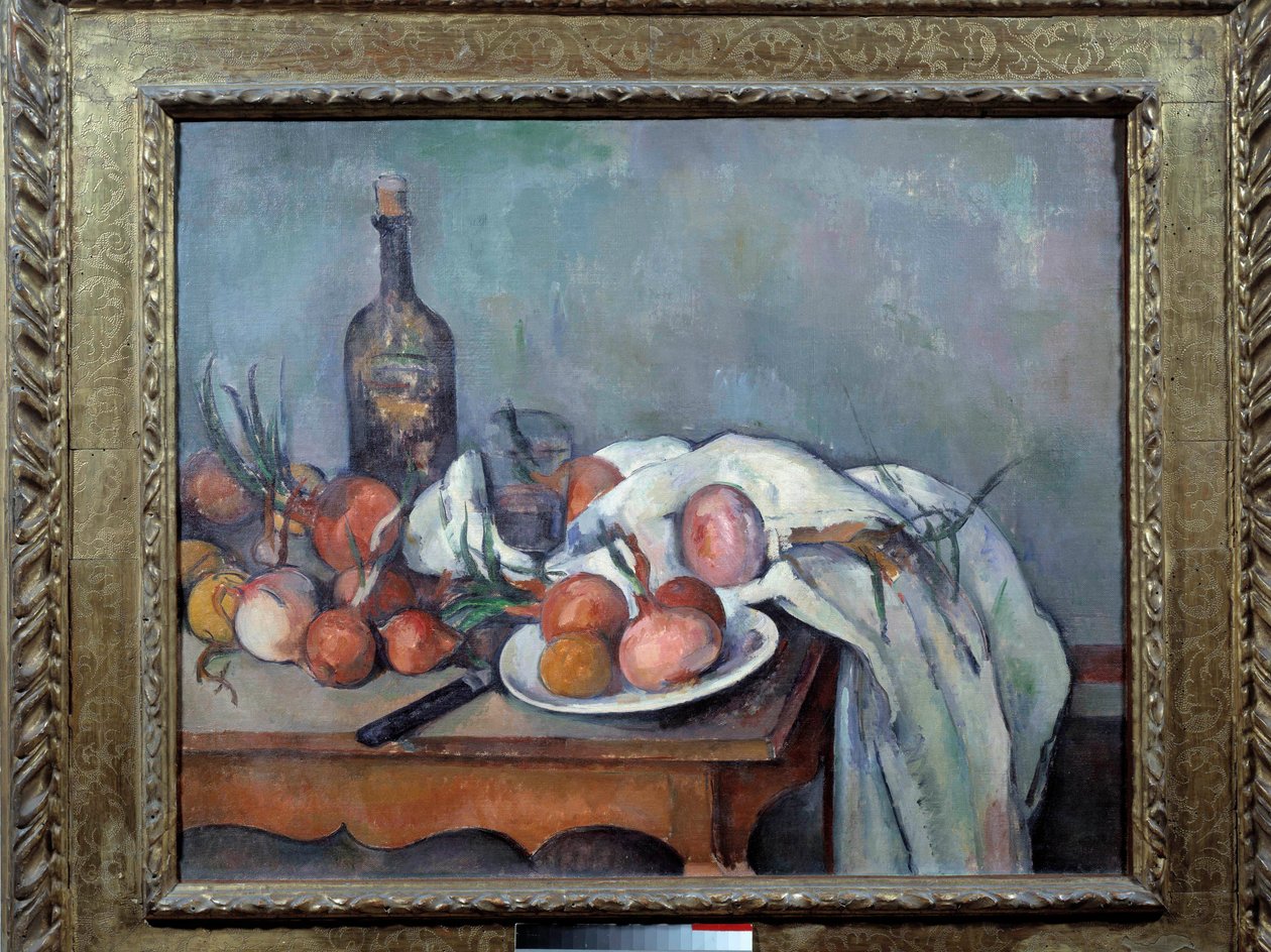 Stillleben mit Zwiebeln von Paul Cézanne