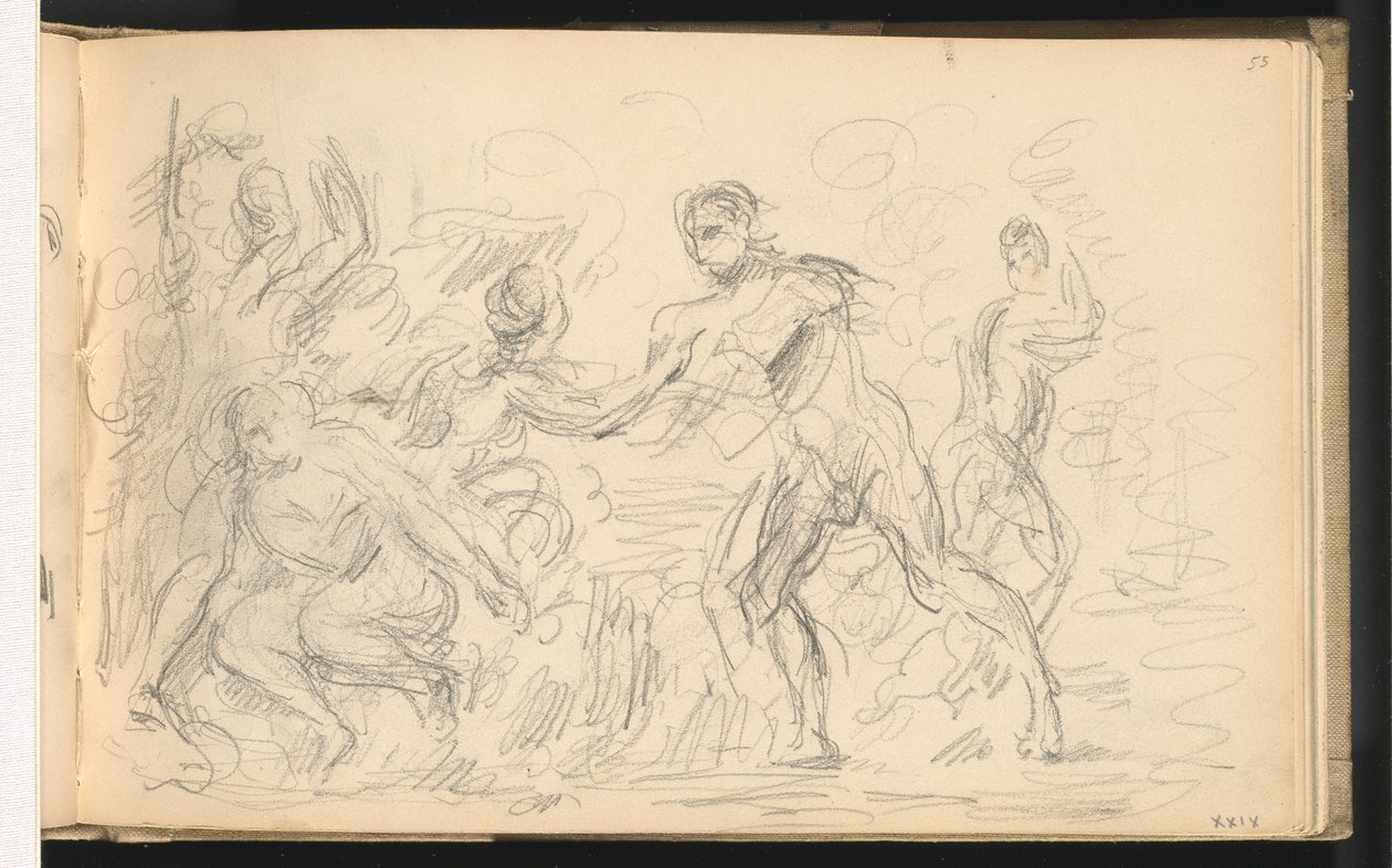 Studie für "Das Urteil des Paris" oder "Der verliebte Schäfer" von Paul Cézanne