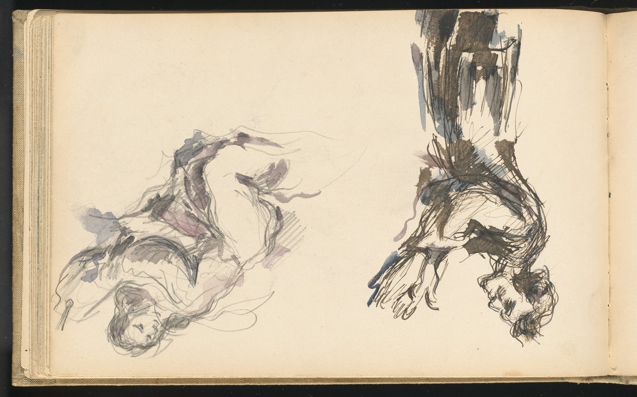 Victor Chocquet und ein Engel für "Die Apotheose von Delacroix" von Paul Cézanne