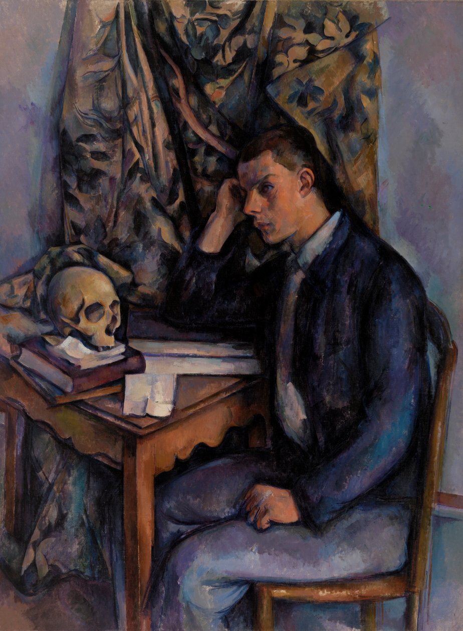 Junger Mann und Totenkopf von Paul Cézanne