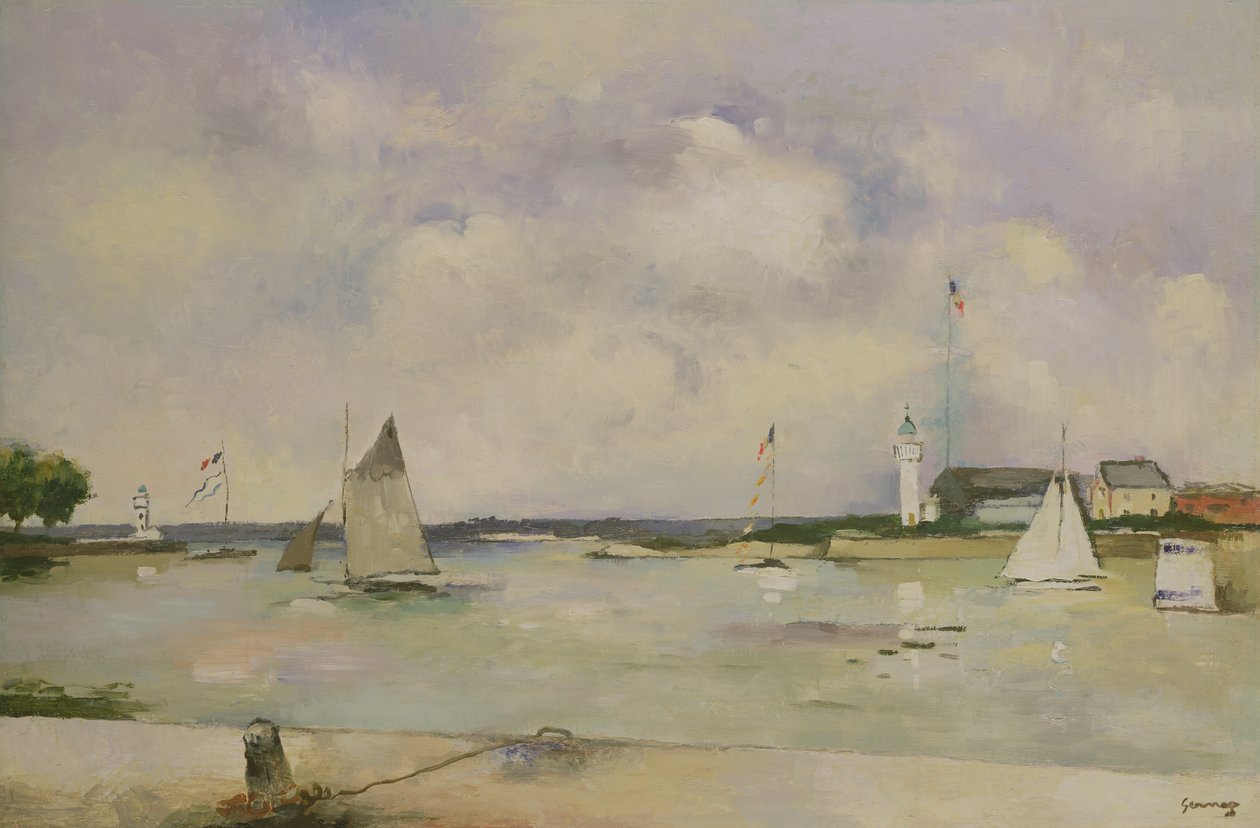 Eingang zum Hafen von Honfleur von Paul Elie Gernez