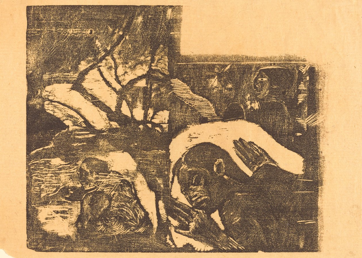 Eine Maori-Frau im Wald, Manao Tupapau Sie wird von einem Geist heimgesucht, 1894-1895 von Paul Gauguin