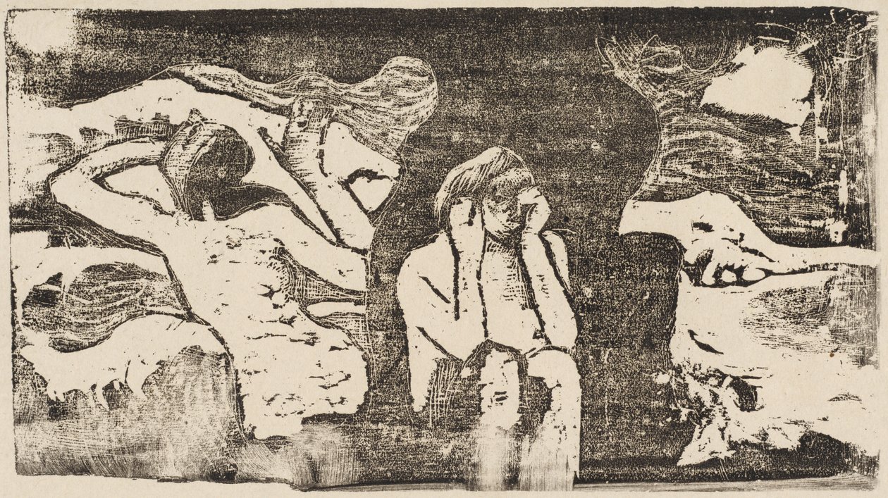 An den schwarzen Felsen Aux roches noires, in oder nach 1895 von Paul Gauguin