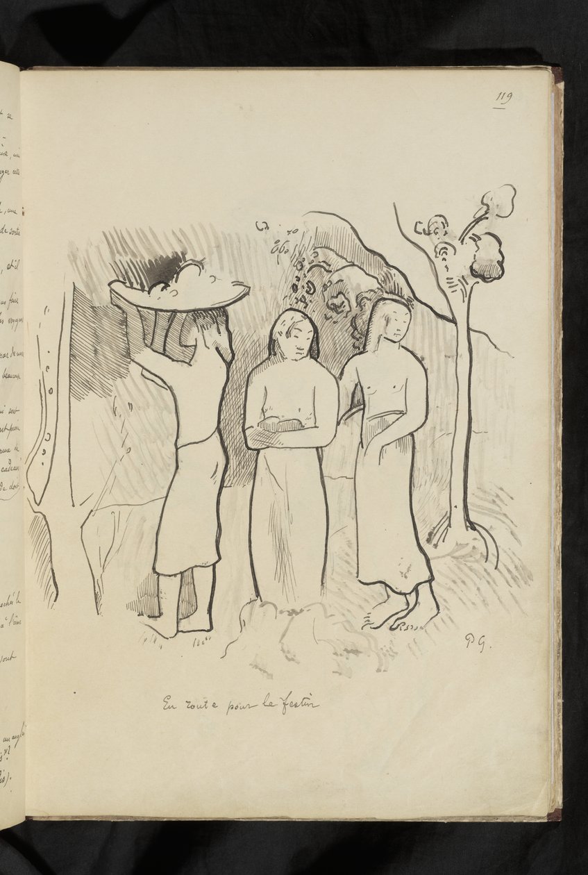 Avant et après - Zeichnung "En route pour le festin" von Paul Gauguin